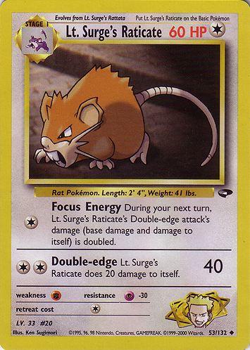 Lt. Surge's Raticate (53)/132 Uncommon Unlimited