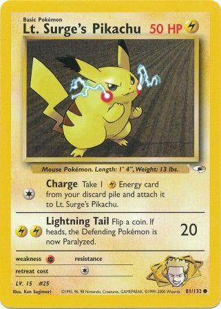 Lt. Surge's Pikachu (81)/132 Common Unlimited