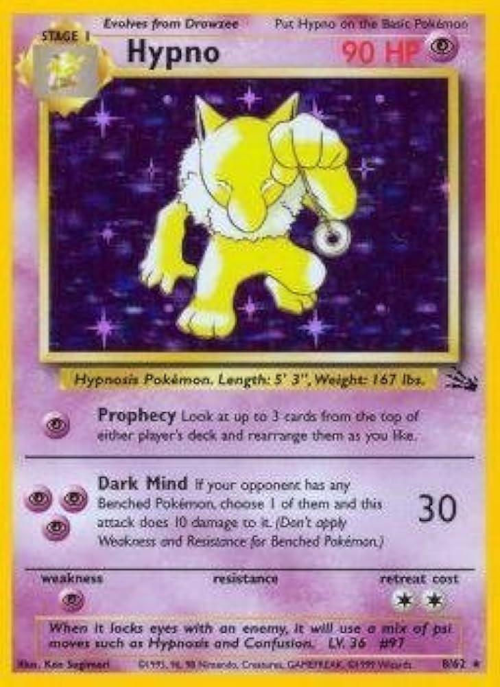 Hypno (8) (8)/62 Holo Rare Unlimited Holofoil