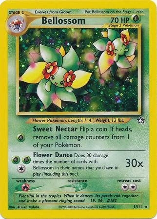 Bellossom (3)/111 Holo Rare Unlimited Holofoil