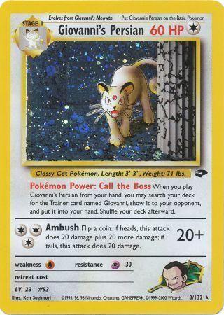 Giovanni's Persian (8)/132 Holo Rare Unlimited Holofoil