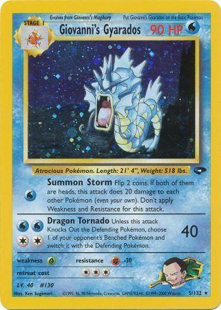 Giovanni's Gyarados (5)/132 Holo Rare Unlimited Holofoil