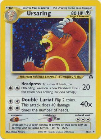 Ursaring (15) (15)/75 Holo Rare Unlimited Holofoil