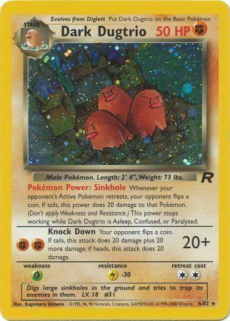 Dark Dugtrio (6) (6)/82 Holo Rare Unlimited Holofoil
