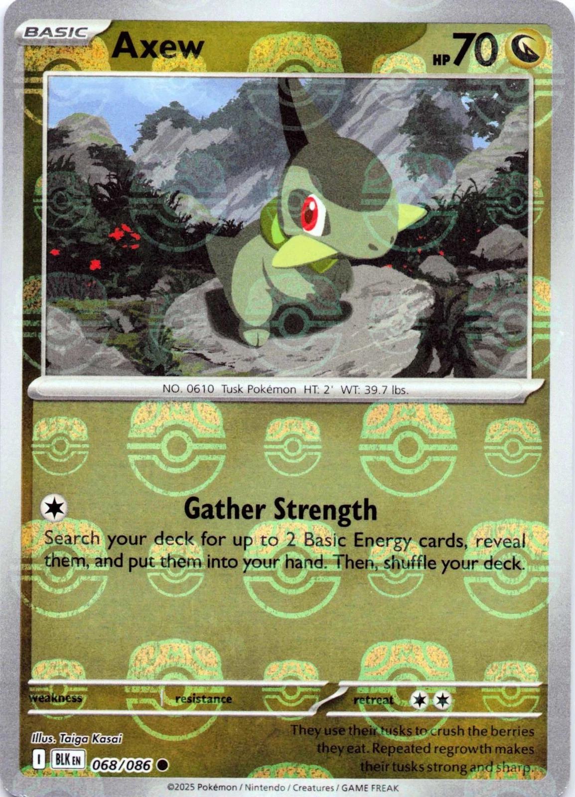 Axew (Master Ball Pattern) (68) Common Holofoil