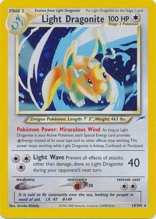 Light Dragonite (14)/105 Holo Rare Unlimited Holofoil