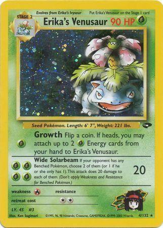 Erika's Venusaur (4)/132 Holo Rare Unlimited Holofoil