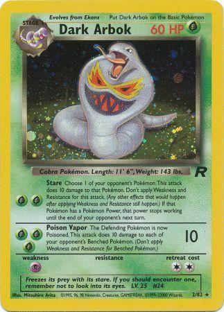 Dark Arbok (2) (2)/82 Holo Rare Unlimited Holofoil