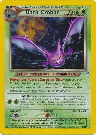 Dark Crobat (2)/105 Holo Rare Unlimited Holofoil