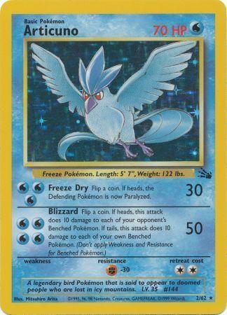 Articuno (2) (2)/62 Holo Rare Unlimited Holofoil