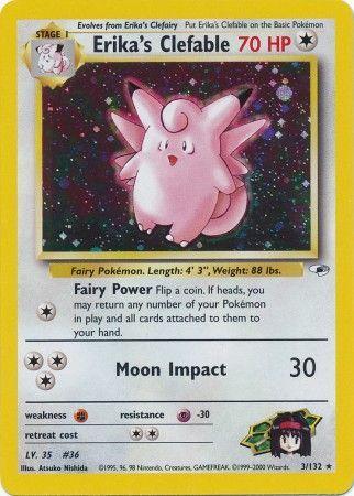 Erika's Clefable (3)/132 Holo Rare Unlimited Holofoil