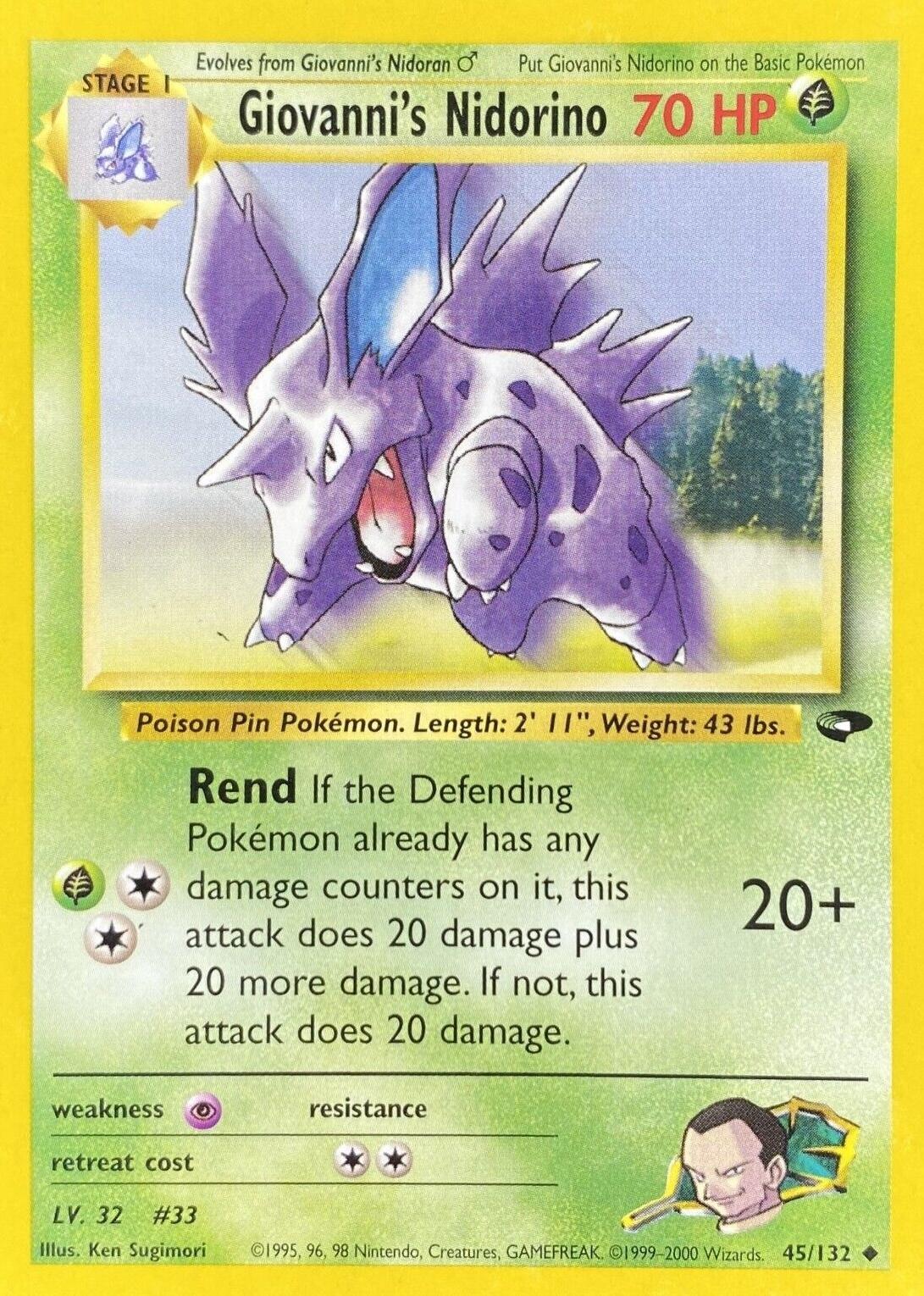 Giovanni's Nidorino (45)/132 Uncommon Unlimited