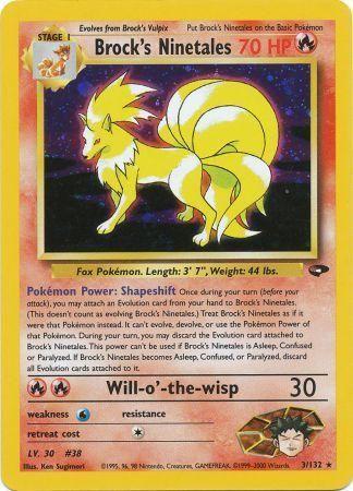 Brock's Ninetales (3)/132 Holo Rare Unlimited Holofoil