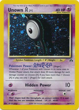 Unown [A] (14) (14)/75 Holo Rare Unlimited Holofoil