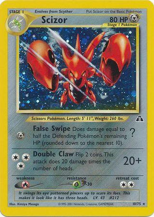 Scizor (10)/75 Holo Rare Unlimited Holofoil (Cabinet-NM)