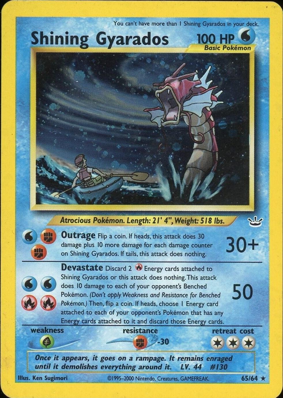 Shining Gyarados (65)/64 Secret Rare Unlimited Holofoil