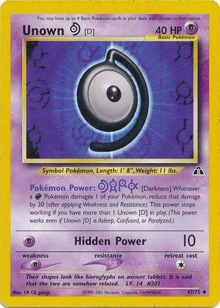 Unown [D] (47)/75 Uncommon Unlimited