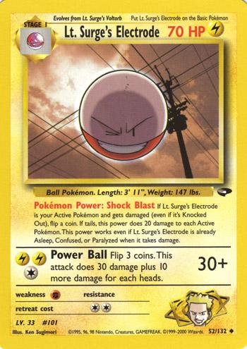 Lt. Surge's Electrode (52)/132 Uncommon Unlimited