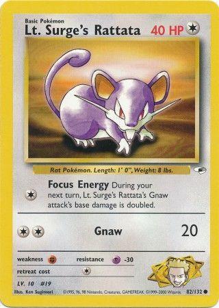 Lt. Surge's Rattata (82)/132 Common Unlimited