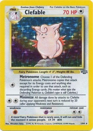 Clefable (1) (1)/64 Holo Rare Unlimited Holofoil