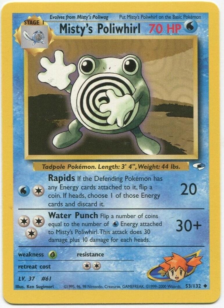 Misty's Poliwhirl (53)/132 Uncommon Unlimited
