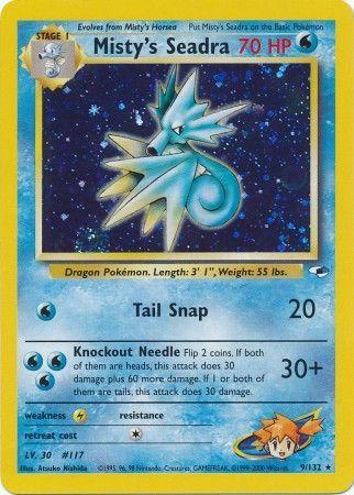 Misty's Seadra (9)/132 Holo Rare Unlimited Holofoil