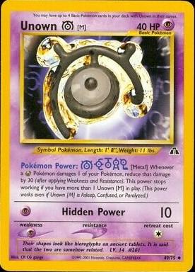 Unown [M] (49)/75 Uncommon Unlimited