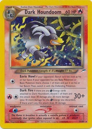 Dark Houndoom (7)/105 Holo Rare Unlimited Holofoil