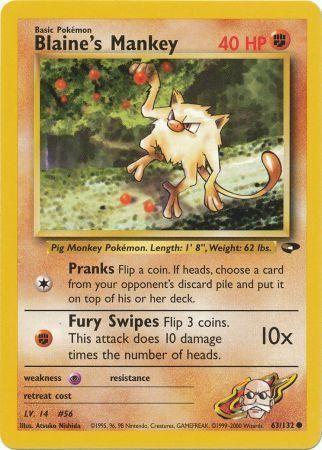 Blaine's Mankey (63)/132 Common Unlimited