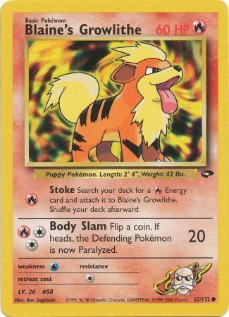 Blaine's Growlithe (62)/132 Common Unlimited