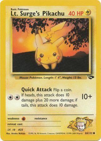 Lt. Surge's Pikachu (84)/132 Common Unlimited