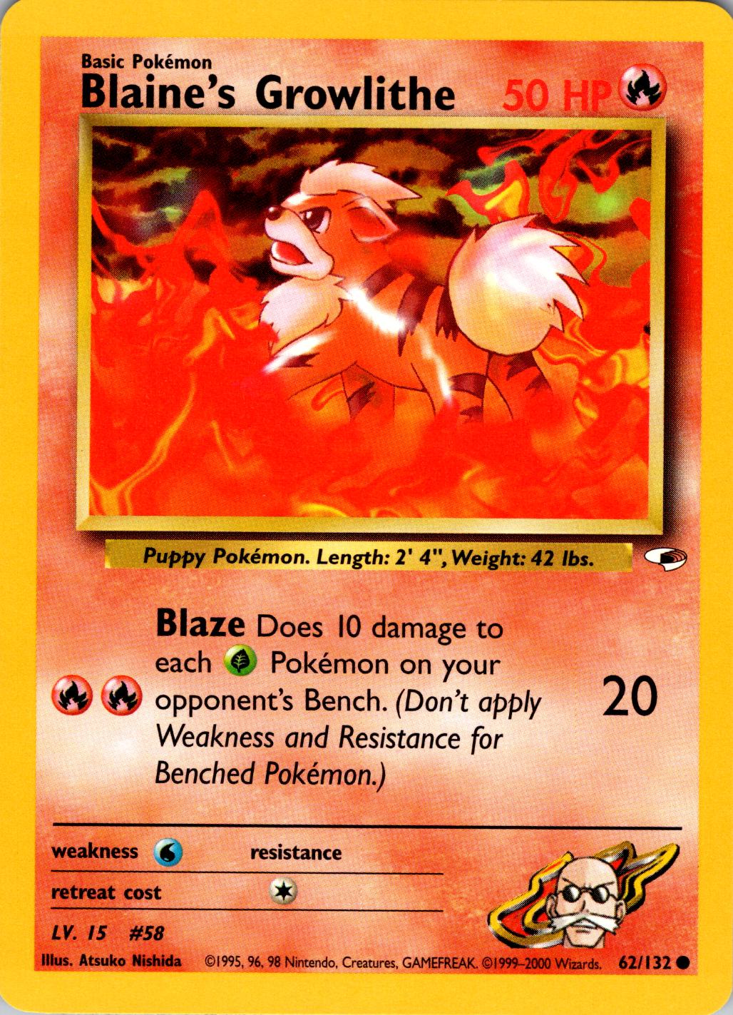 Blaine's Growlithe (62) (62)/132 Common Unlimited