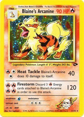 Blaine's Arcanine (1)/132 Holo Rare Unlimited Holofoil