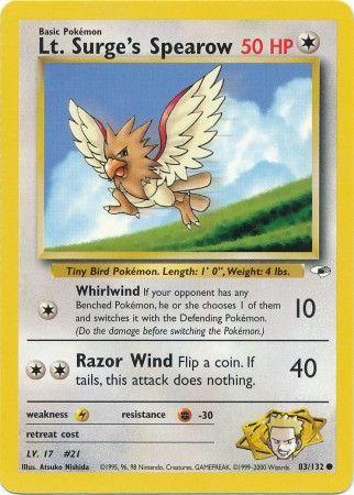 Lt. Surge's Spearow (83) (83)/132 Common Unlimited