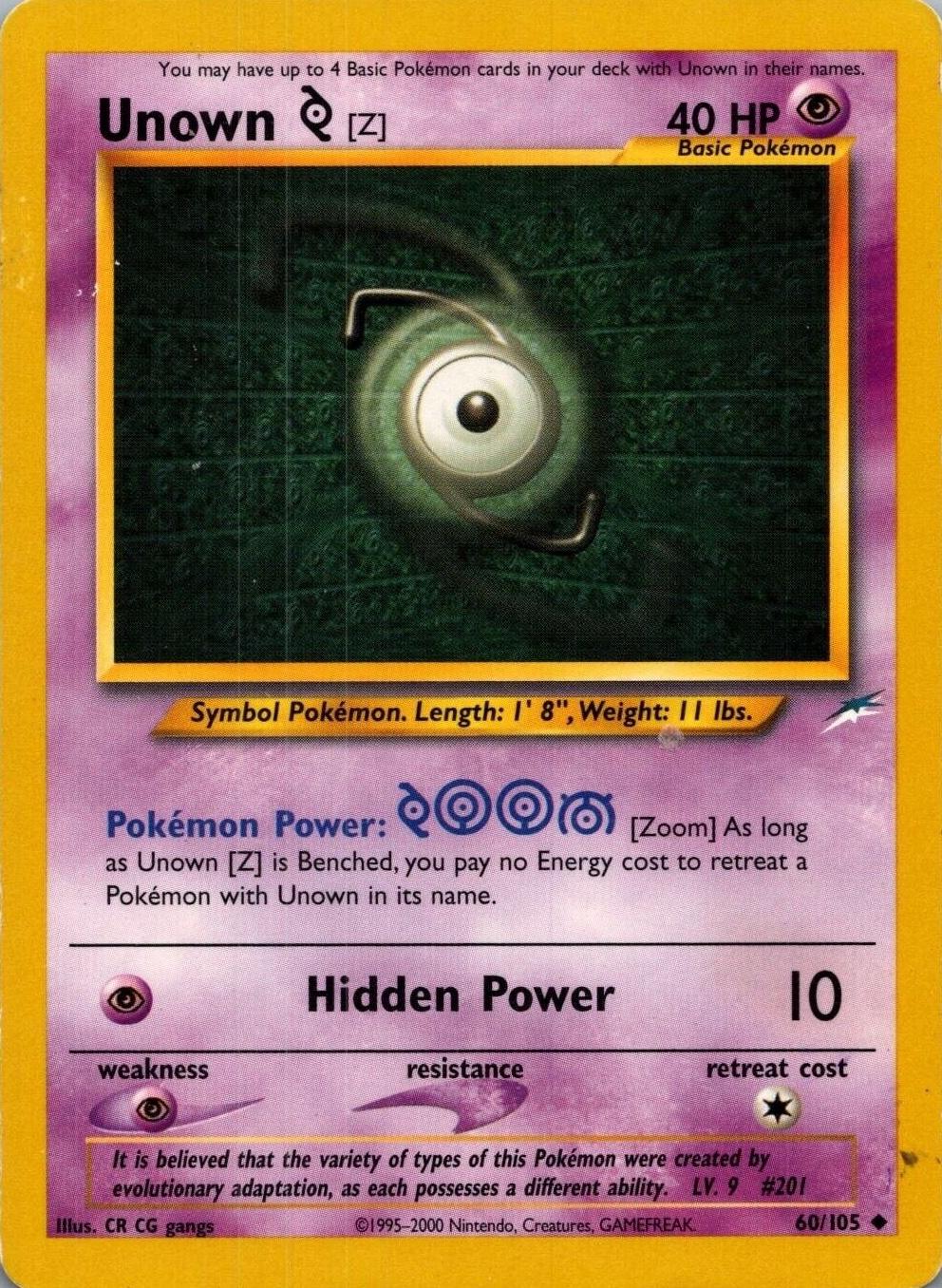 Unown [Z] (60)/105 Uncommon Unlimited