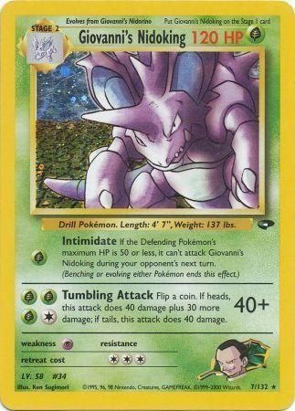 Giovanni's Nidoking (7)/132 Holo Rare Unlimited Holofoil