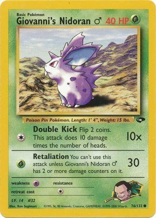 Giovanni's Nidoran M (76)/132 Common Unlimited