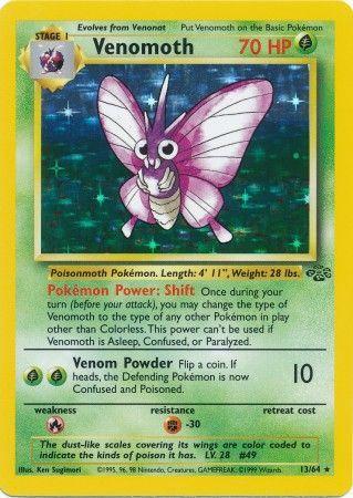 Venomoth (13) (13)/64 Holo Rare Unlimited Holofoil