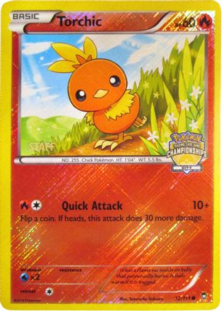 Torchic - 12/111 (City Championships) [Staff] (12) Promo Reverse Holofoil