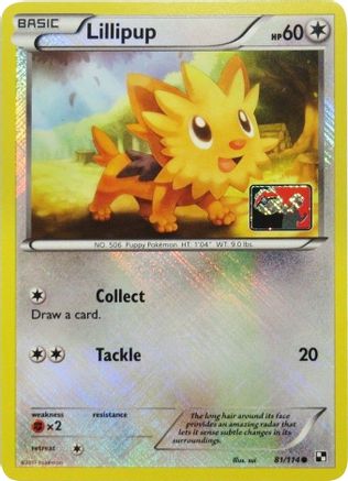 Lillipup - 81/114 (League Promo) (81) Promo Reverse Holofoil