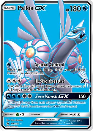 Palkia GX (Full Art) (119)/131 Ultra Rare Holofoil