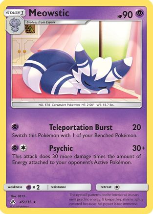 Meowstic (45)/131 Rare Reverse Holofoil