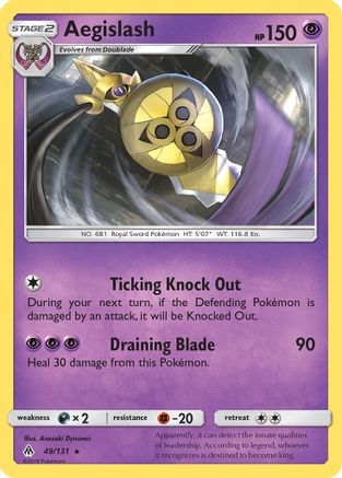 Aegislash (49)/131 Rare Reverse Holofoil