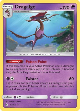 Dragalge (53)/131 Rare Reverse Holofoil