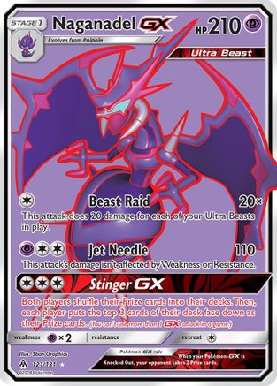 Naganadel GX (Full Art) (121)/131 Ultra Rare Holofoil