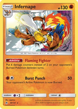 Infernape (59)/131 Holo Rare Reverse Holofoil