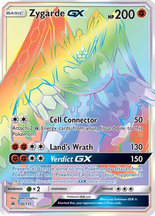 Zygarde GX (Secret) (136)/131 Secret Rare Holofoil
