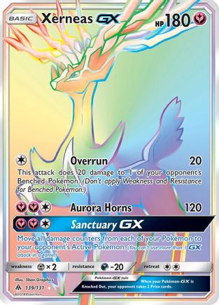 Xerneas GX (Secret) (139)/131 Secret Rare Holofoil