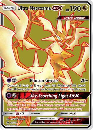 Ultra Necrozma GX (Full Art) (127)/131 Ultra Rare Holofoil