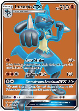 Lucario GX (Full Art) (122)/131 Ultra Rare Holofoil